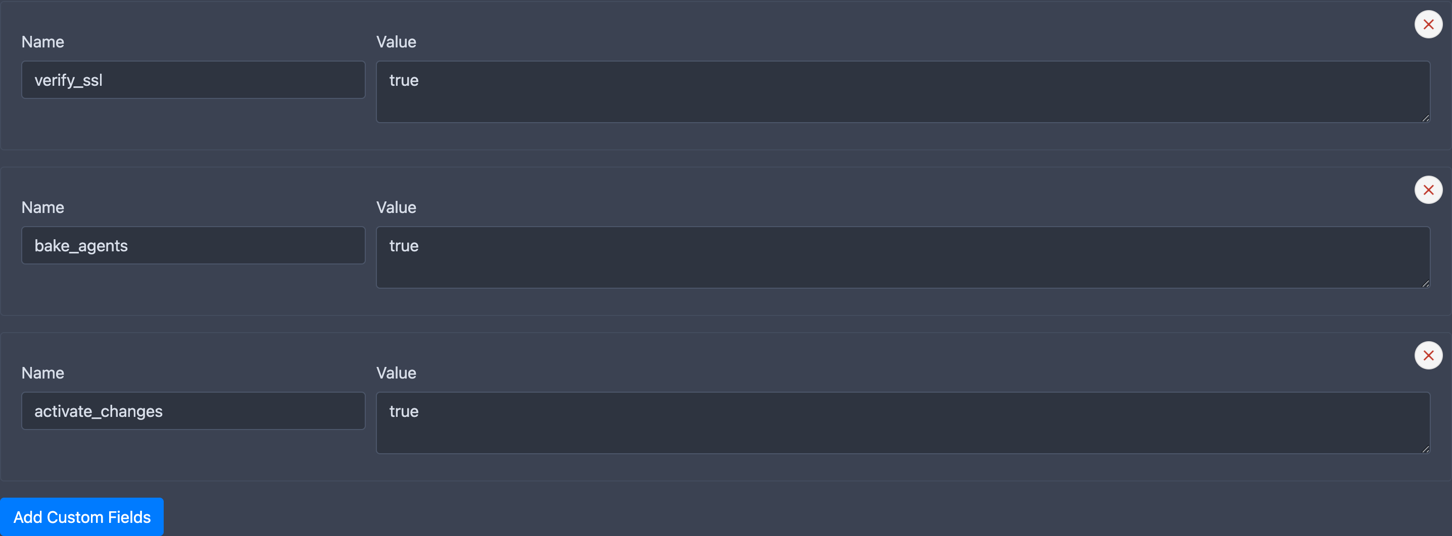 Account additional fields example
